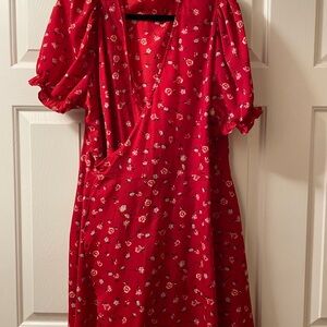 Red Floral Dress